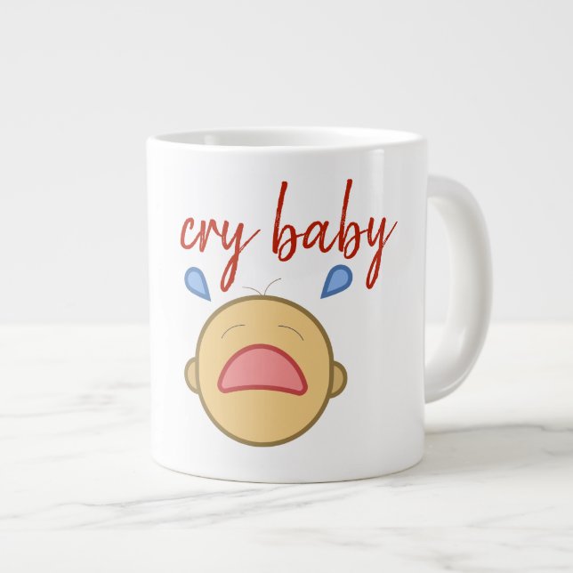 Caneca De Café Grande bebê chorão - Jumbo Mug (Frente Esquerda)