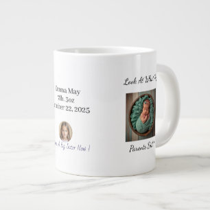 Caneca De Café Grande Bebê divertido e foto sibilitada Perg Personalizad