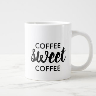 Caneca De Café Grande Bebedor de Café Doce Tipografia Preta Café