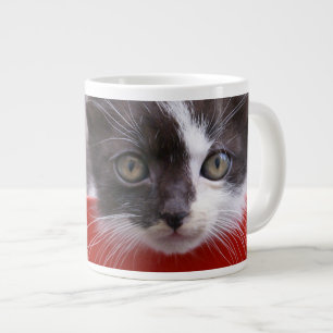 Caneca De Café Grande Bebês Mais Pobres Black & White Kitten