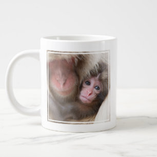 Caneca De Café Grande Bebês Mais Pobres Macaco-neve