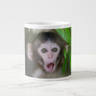 Caneca De Café Grande Bebês Mais Pobres   Macaco surpreso na neve