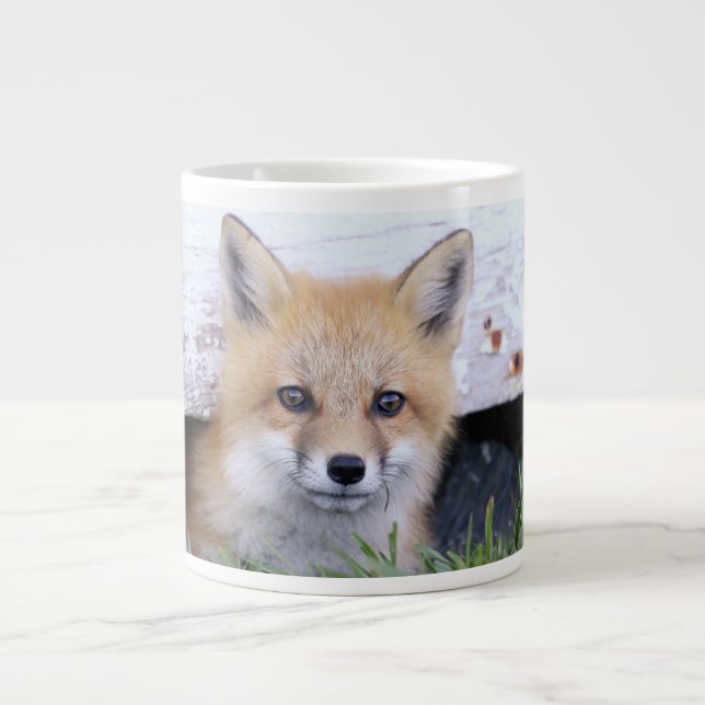 Caneca De Café Grande Bebês Mais Pobres | Pequim do Kit da Raposa Vermel (Frente)