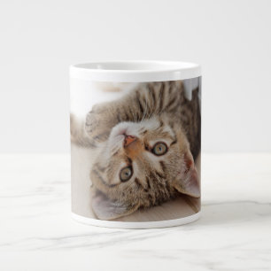 Caneca De Café Grande Bebês Mais Pobres Shorthair Tabby Kitten