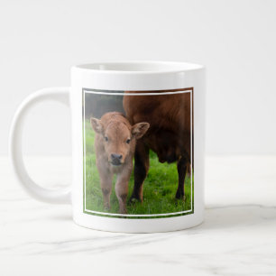 Caneca De Café Grande Bebês Mais Pobres Vaca e vitelo
