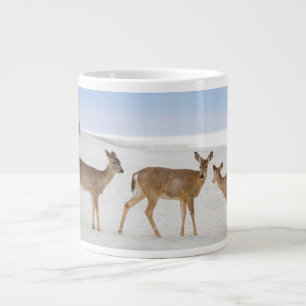 Caneca De Café Grande Bebês Mais Pobres Veado na praia