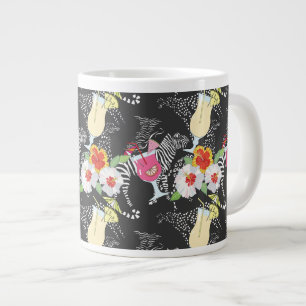 Caneca De Café Grande Bebidas Tropicais Com Animais