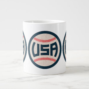 Caneca De Café Grande Beisebol da Equipe EUA