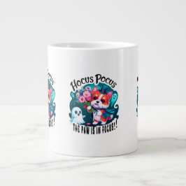 Caneca De Café Grande Bela Arte do Halloween Corgi: Hocus Pocus Theme De
