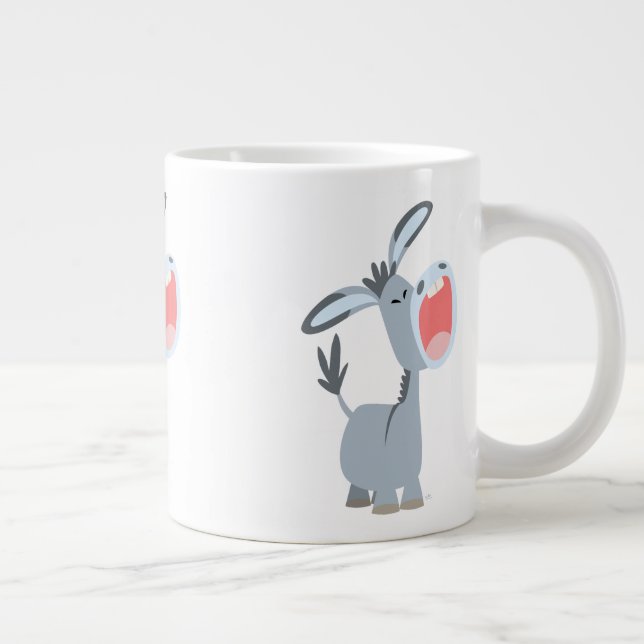 Caneca De Café Grande Bela canção de canto Donkey (Direita)
