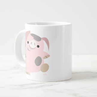 Caneca De Café Grande Bela caneta Dançando Porco Jumbo Mug