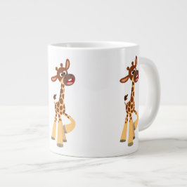 Caneca De Café Grande Bela Caricatura Namorada Giraffe Jumbo Mug