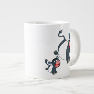 Caneca De Café Grande Bela Cartoon de Brincadeira Abaixo Vaca Galloway e