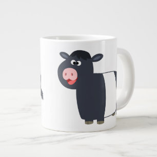 Caneca De Café Grande Bela e Feliz Caricatura Abaixo Vaca Jumbo Mug
