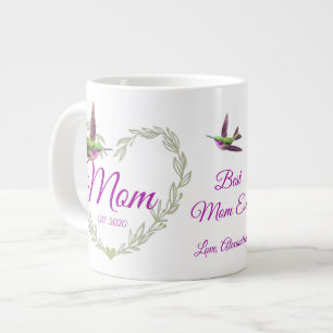 Caneca De Café Grande Bela Mãe, Nunca Mais Hummingbird Do Coração