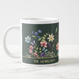 Caneca De Café Grande Beleza Botânica da Natureza com Nossa Flor Silvest