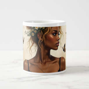 Caneca De Café Grande Beleza Etérea em Flor