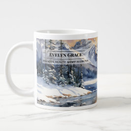 Caneca De Café Grande Beleza Tranquila, Banff no Inverno – Caneca Grande