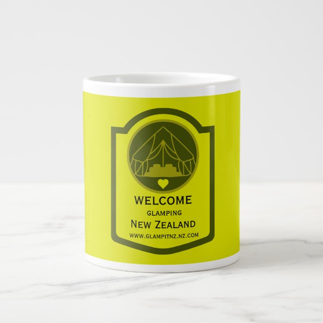 Caneca De Café Grande Bell Tent Glamping Business (Frente)