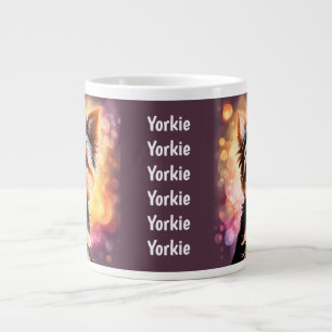 Caneca De Café Grande Belo Esboço de um Cão Yorkie