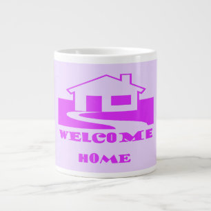 CANECA DE CAFÉ GRANDE BEM-VINDO A CASA, DUAS HORAS DE LOGOTIPO PURPLE PL