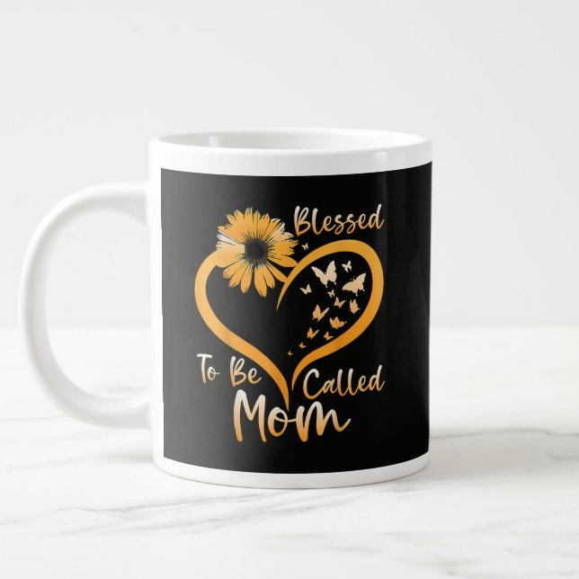 Caneca De Café Grande Bendita por ser chamada de Mãe (Esquerda)