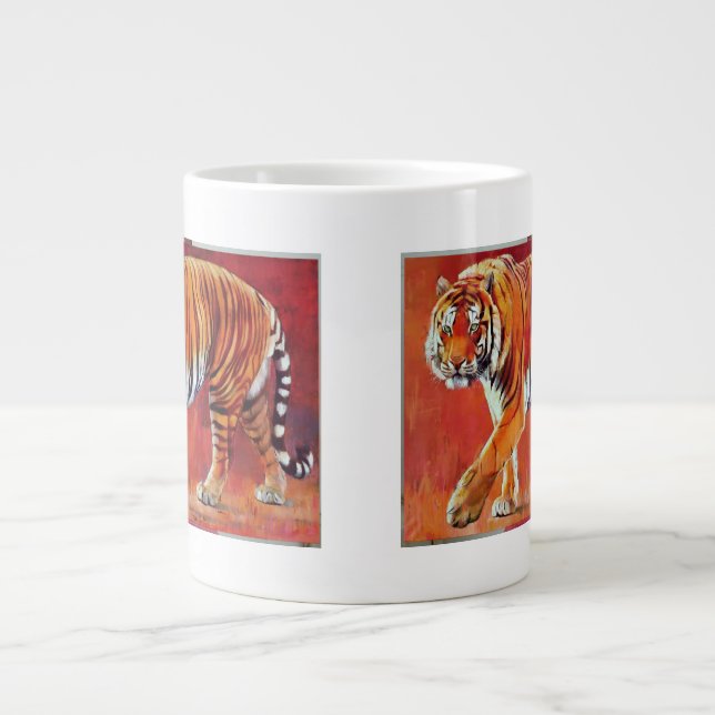 Caneca De Café Grande Bengala Tigre (Frente)