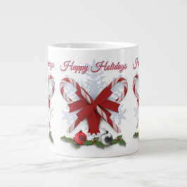 Caneca De Café Grande Bengalas Felizes Festas