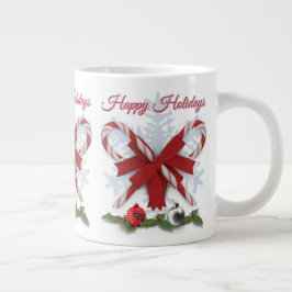 Caneca De Café Grande Bengalas Felizes Festas