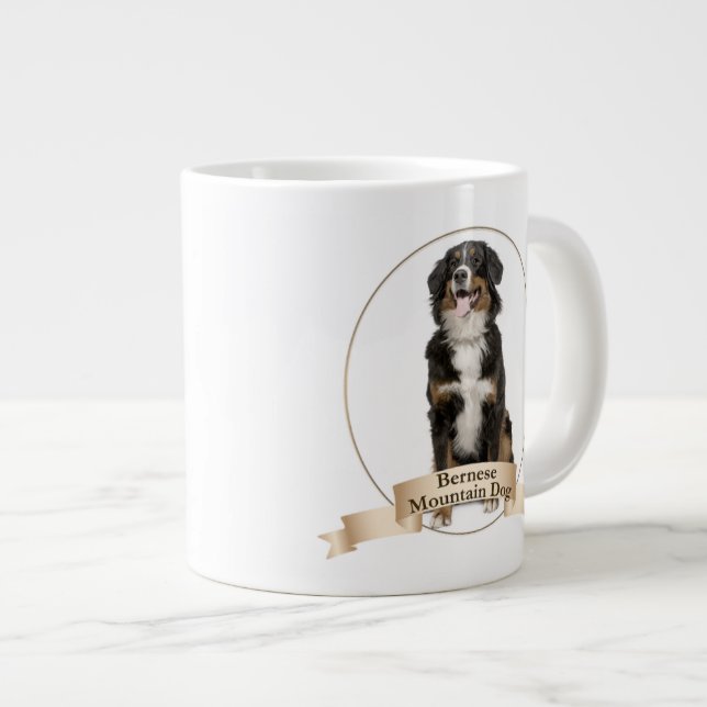 Caneca De Café Grande Bernese Mt Dog Jumbo Mug (Frente Esquerda)