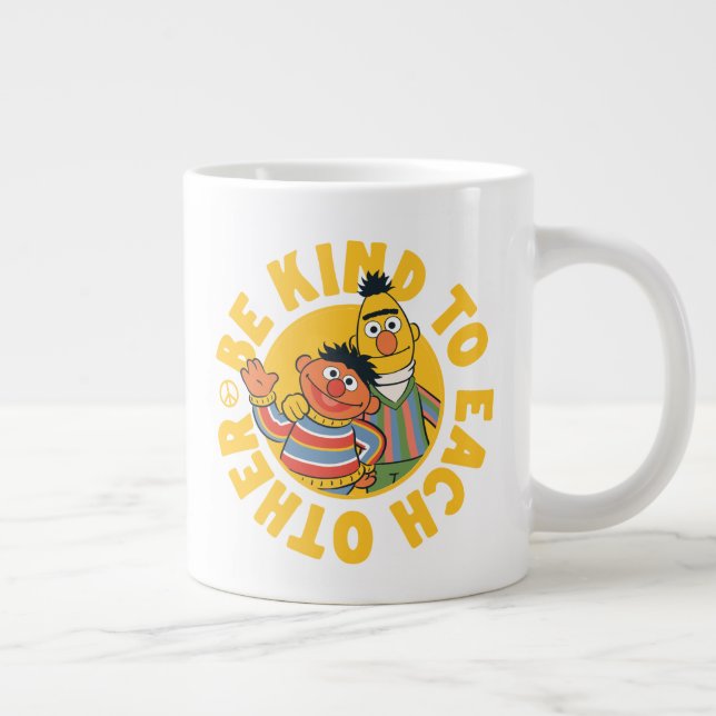 Caneca De Café Grande Bert e Ernie | Seja Gentil com os Outros (Direita)