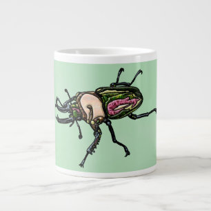 Caneca De Café Grande Besouro Arco-Íris