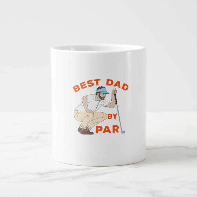 Caneca De Café Grande Best Dad By Par (Frente)