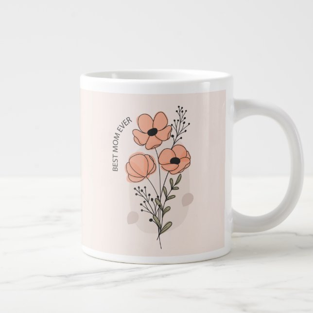 Caneca De Café Grande Best Mom Ever Coffee Mug (Direita)