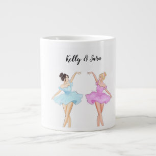 Caneca De Café Grande besties, dançarina de belle, gêmea,