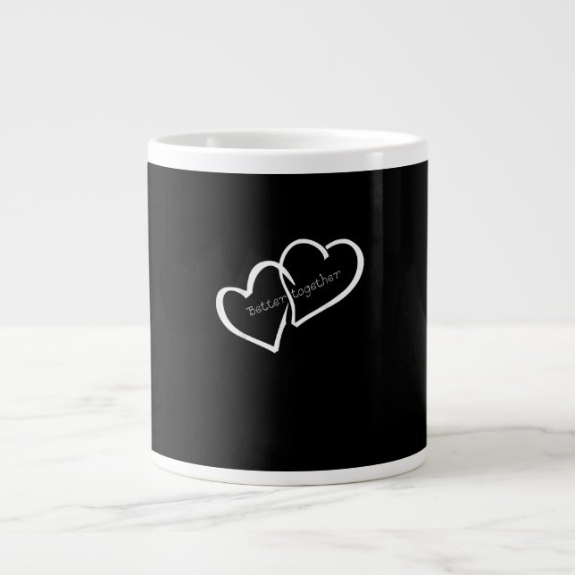 Caneca De Café Grande Better Together Long Distance Relationship Modern  (Frente)