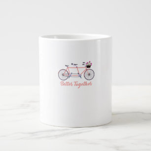 Caneca De Café Grande Bicicleta Tandem Melhor Juntos Moderno De