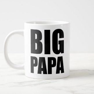 Caneca De Café Grande Big Papa Jumbo 20oz Mug, Papa Gift Mug