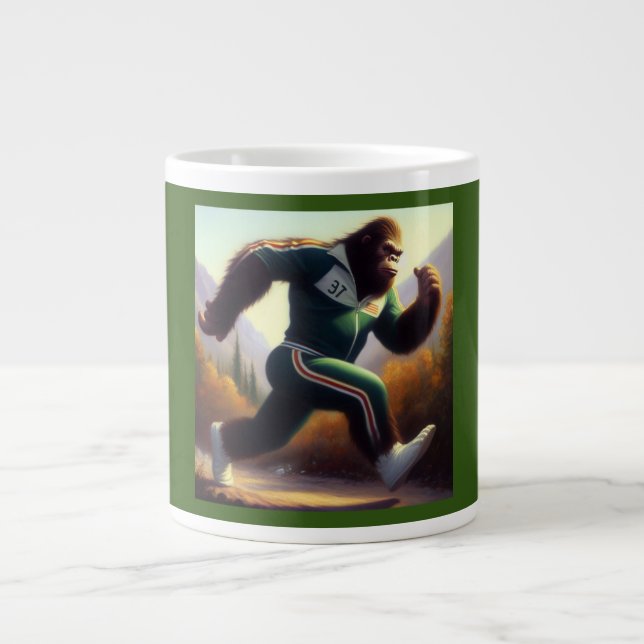 Caneca De Café Grande Bigfoot em Execução (Frente)