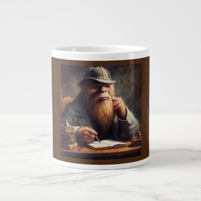 Caneca De Café Grande Bigfoot Sherlock Holmes (Frente)