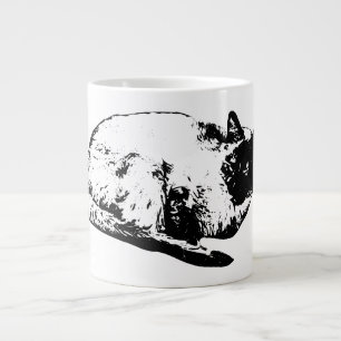Caneca De Café Grande Bigodes dormindo no silêncio do inverno