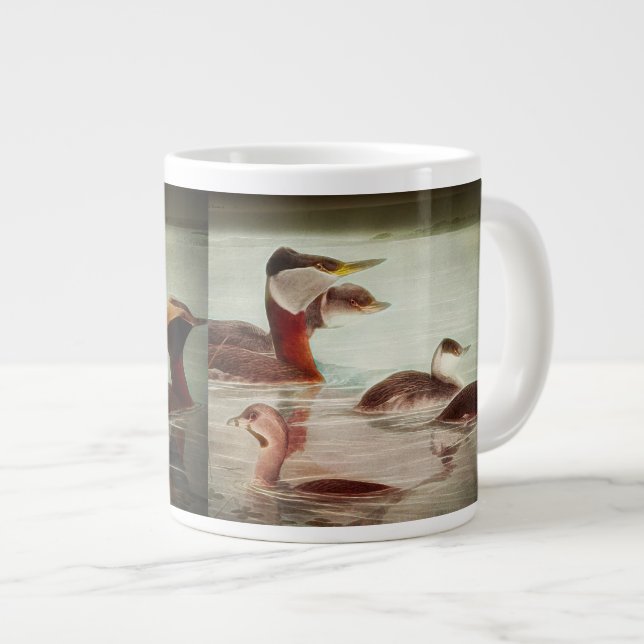 Caneca De Café Grande Birds 1917 No 1 Grebes Jumbo Coffee Mug (Frente Esquerda)