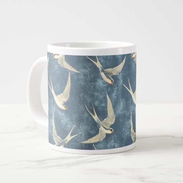 Caneca De Café Grande Birds in Flight (Frente Esquerda)