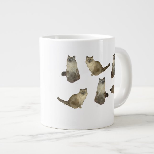 Caneca De Café Grande Birman Cats (Frente Esquerda)