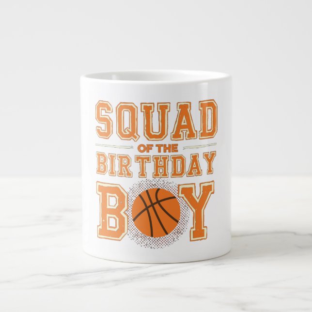 Caneca De Café Grande Birthday Boy Squad (Frente)