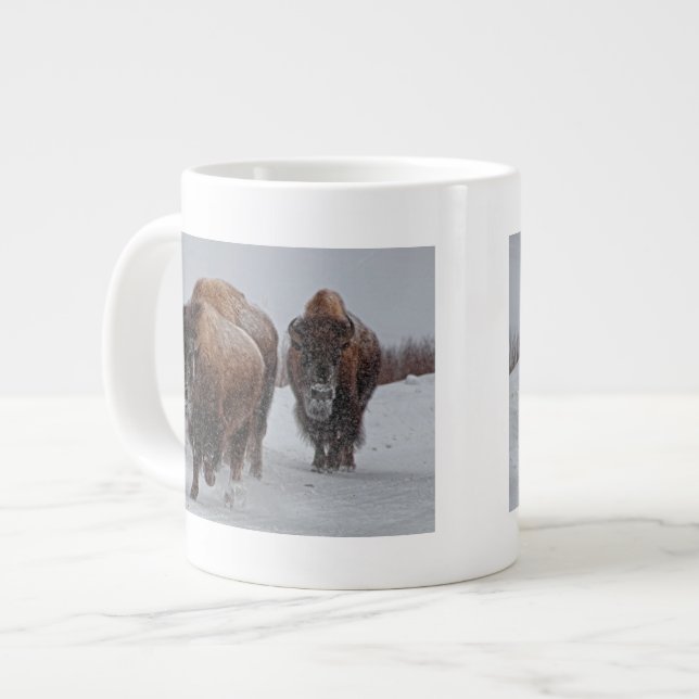 Caneca De Café Grande Bison Yellowstone (Frente Esquerda)