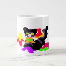 Caneca De Café Grande Black Cat e Autumn