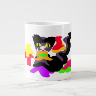 Caneca De Café Grande Black Cat e Autumn