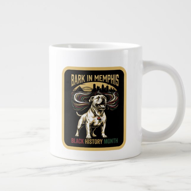 Caneca De Café Grande Black History Month American Bulldog Cultural Art (Direita)