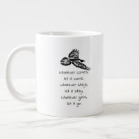Black Raven Bird Soaring Inspiration Quote Mug